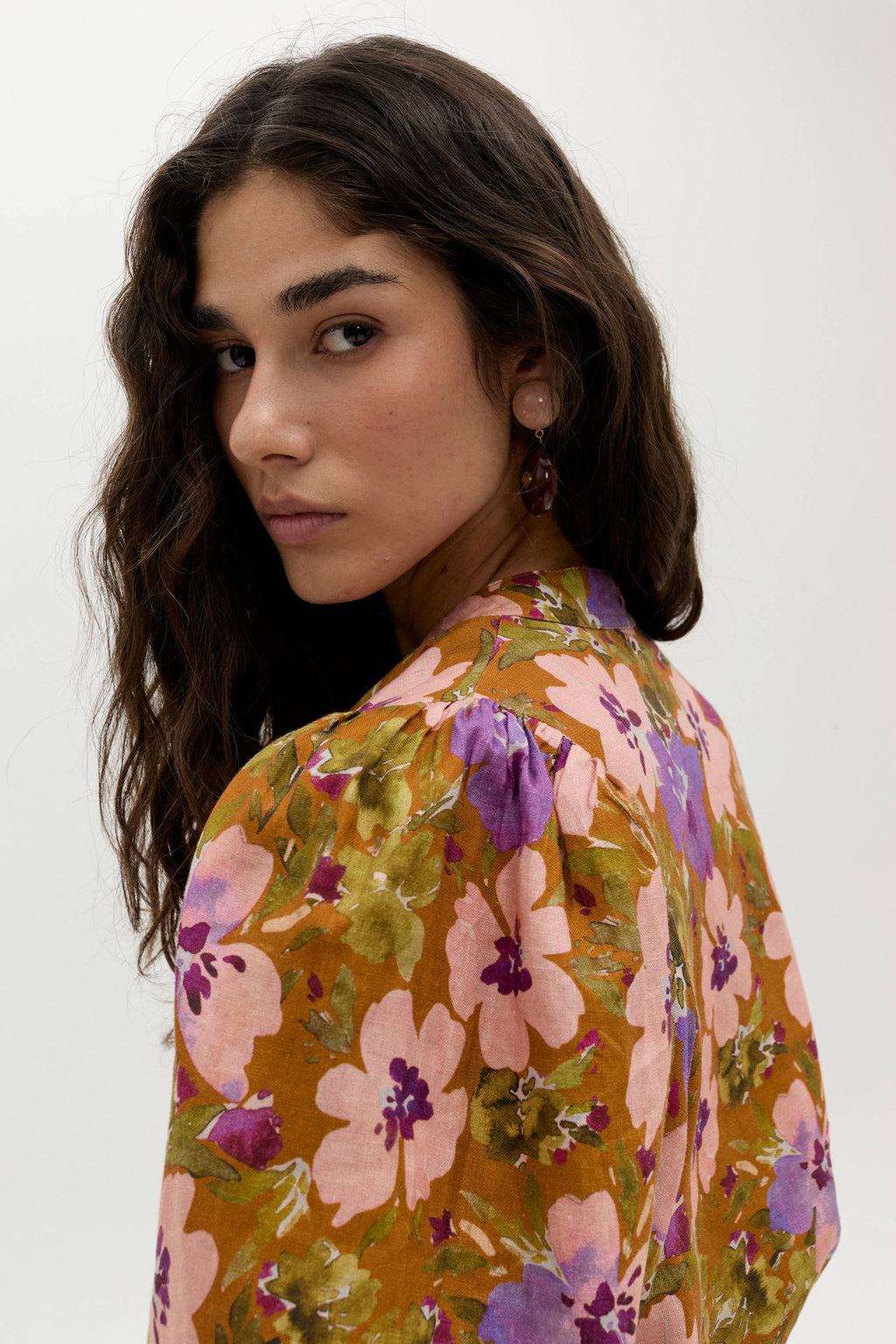 Bubble Linen Shirt - Marly Print