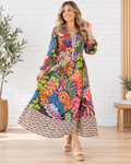 Fiesta Floral Side-Tie Ruffle Dress