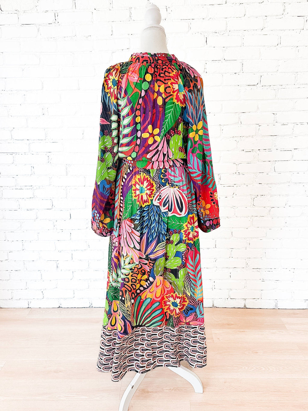 Fiesta Floral Side-Tie Ruffle Dress