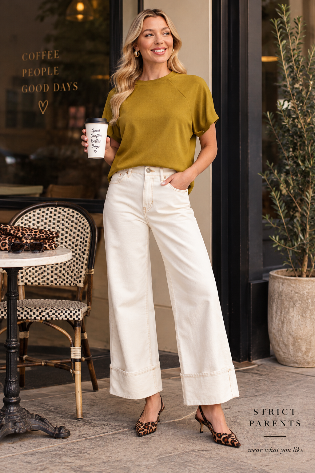Round Neck Puff Short Sleeve Pullover Top