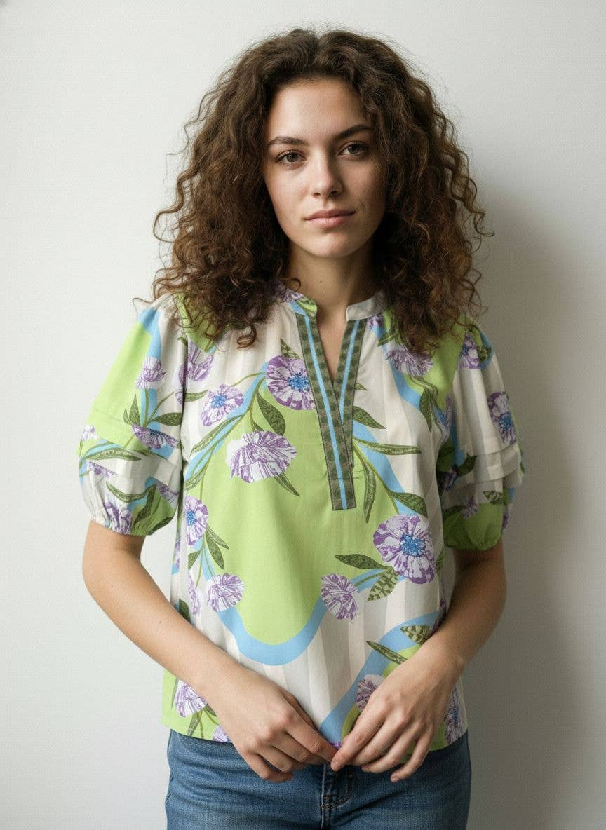 LAVENDER BLOOM RAYA TOP