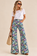 91829P Floral Wide Leg Jeans