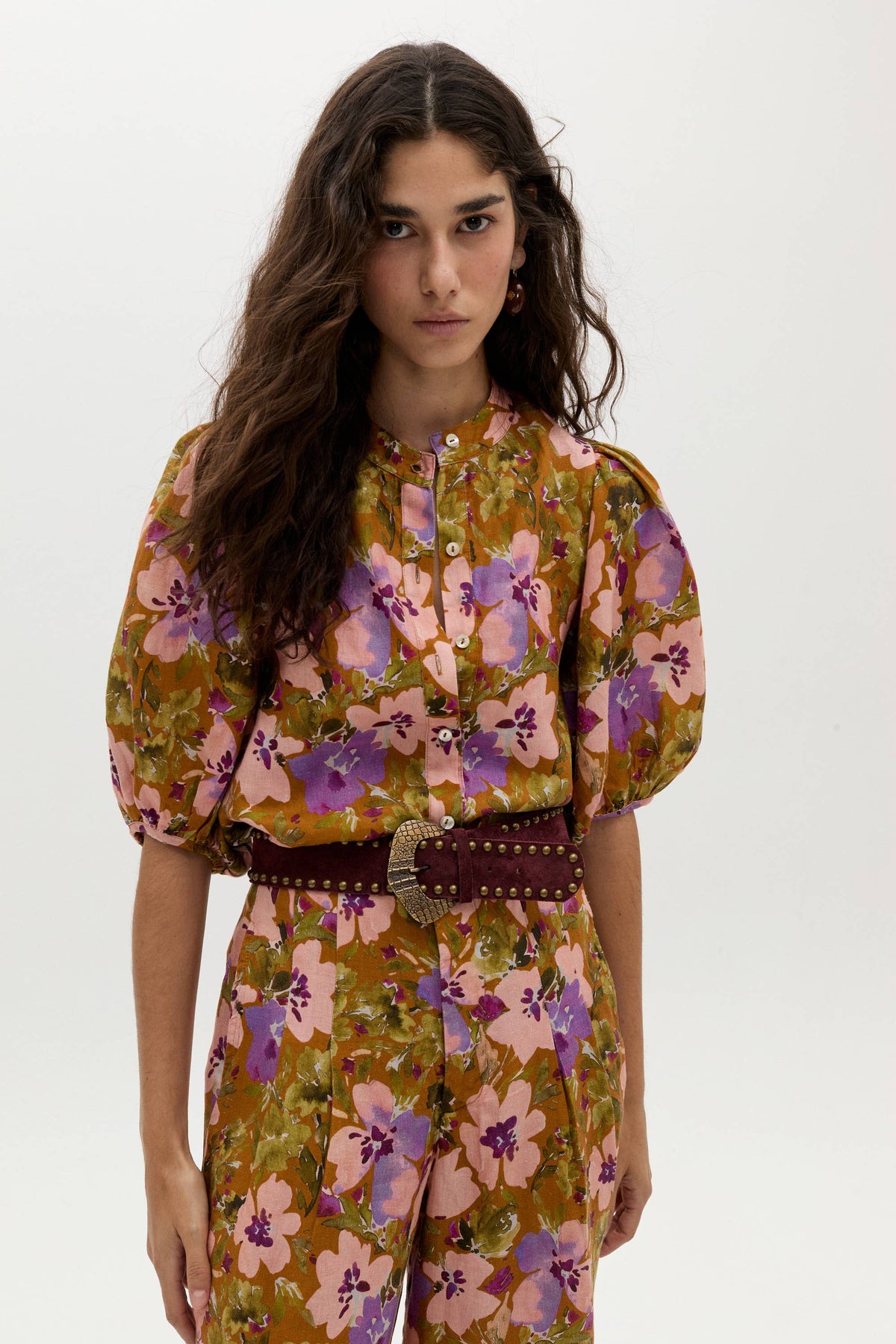Bubble Linen Shirt - Marly Print