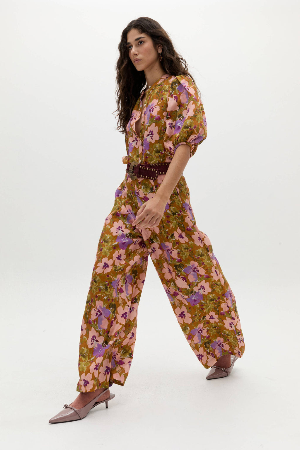 Culotte Linen Pants - Marly Print